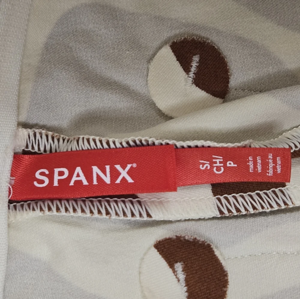 NWT SPANX Zebra Print Ankle Pants Brown White Small